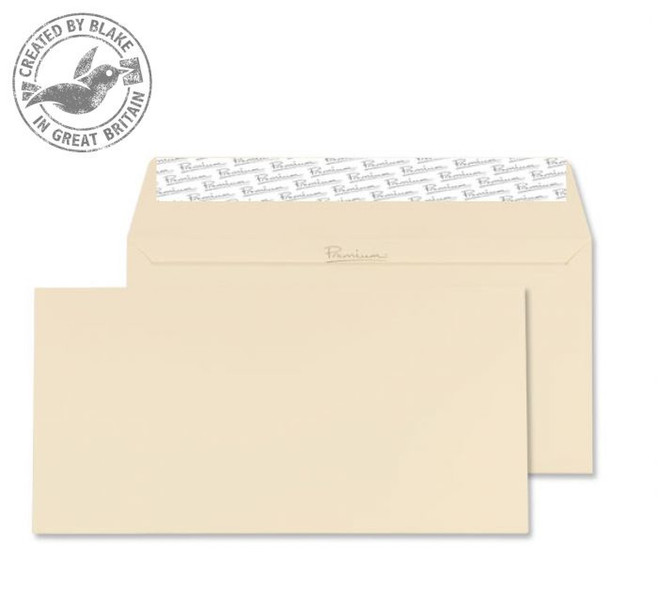 Blake Premium Business Wallet Peel and Seal Cream Wove DL 110x220mm 120gsm (Pack 25)