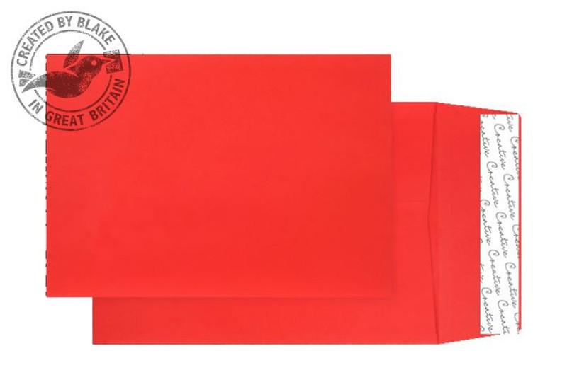 Blake Creative Colour Pillar Box Red Peel and Seal Gusset C5 229x162x25mm 120gsm (Pk 125)