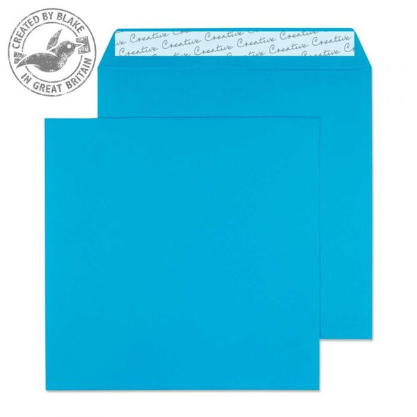 Blake Creative Colour Wallet Peel and Seal Caribbean Blue 160×160mm 120gsm (Pack 500)