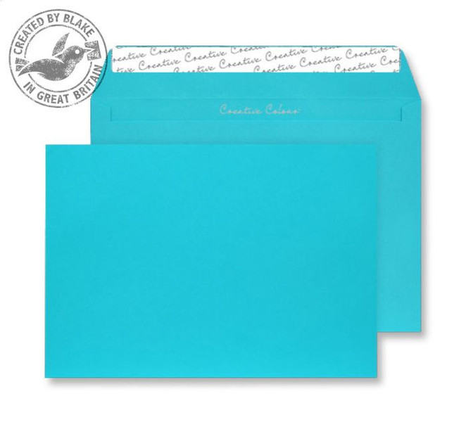 Blake Creative Colour Wallet Peel and Seal Cocktail Blue C4 229×324mm 120gsm (Pack 10)