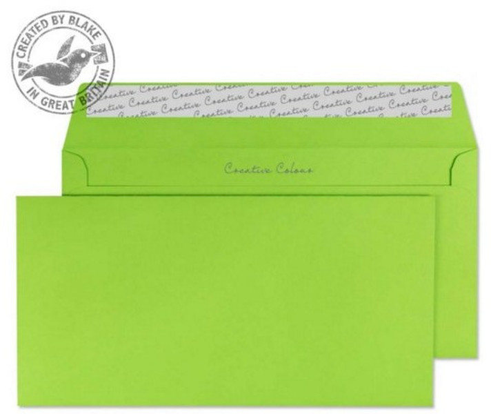 Blake Creative Colour Wallet Peel and Seal Lime Green DL+ 114×229mm 120gsm (Pack 25)