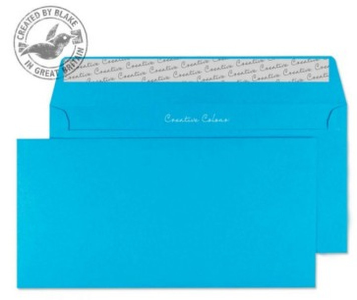 Blake Creative Colour Wallet Peel and Seal Caribbean Blue DL+ 114×229mm 120gsm (Pack 25)