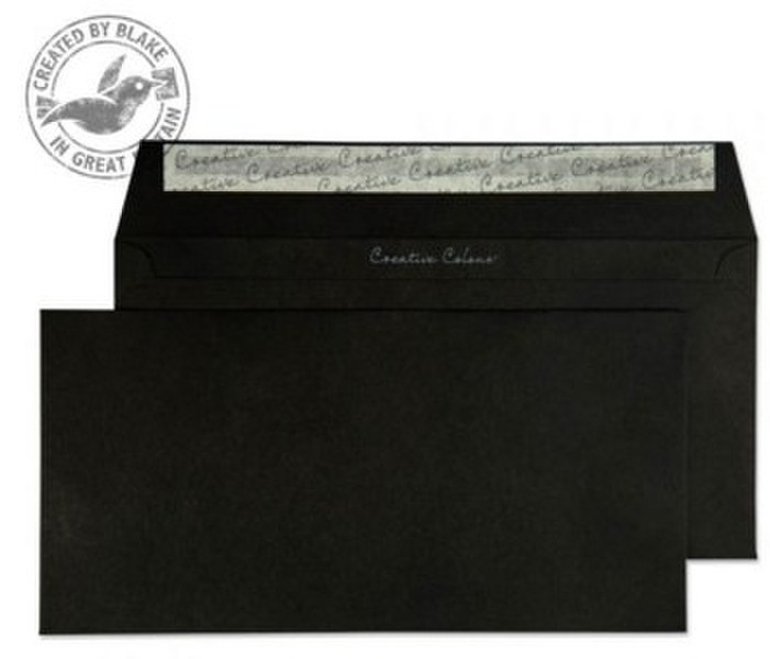 Blake Creative Colour Wallet Peel and Seal Jet Black DL+ 114×229mm 120gsm (Pack 25)