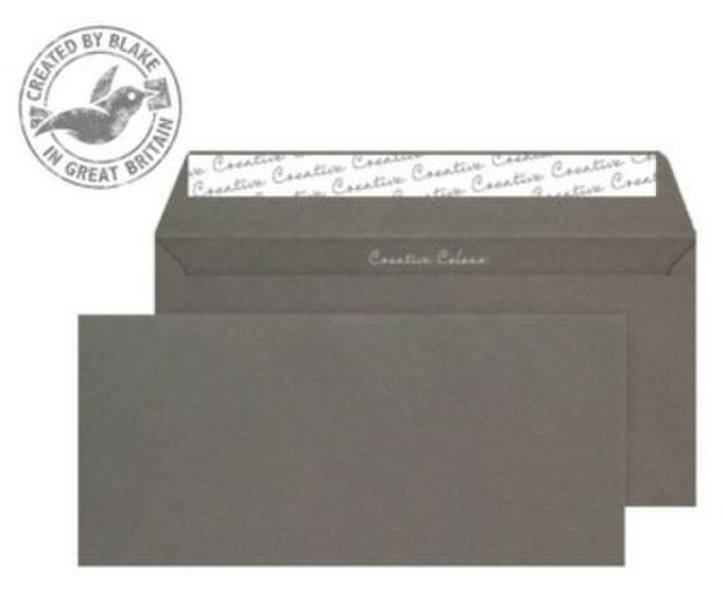 Blake Creative Colour Wallet Peel and Seal Graphite Grey DL+ 114×229mm 120gsm (Pack 25)