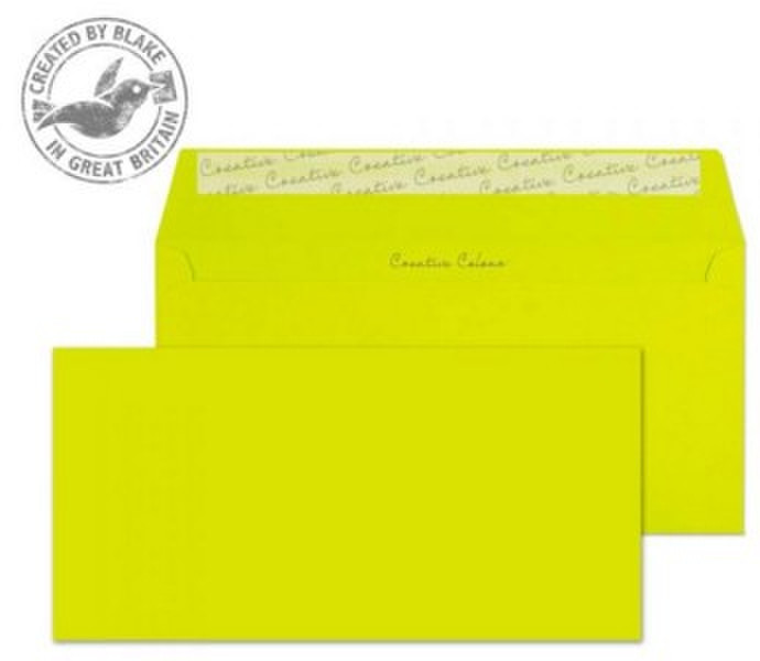 Blake Creative Colour Wallet Peel and Seal Acid Green DL+ 114×229mm 120gsm (Pack 25)