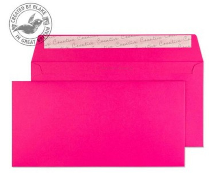 Blake Creative Colour Wallet Peel and Seal Shocking Pink DL+ 114×229mm 120gsm (Pack 25)