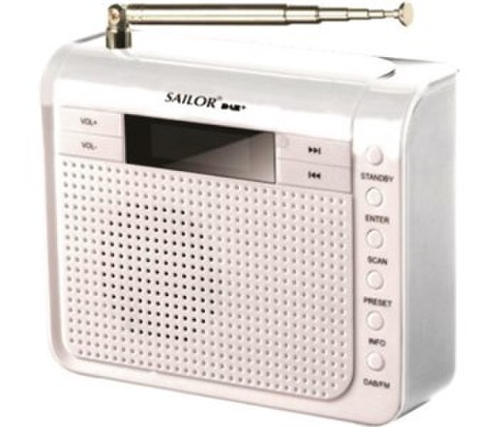 Sailor SA-372 Портативный Цифровой Белый радиоприемник