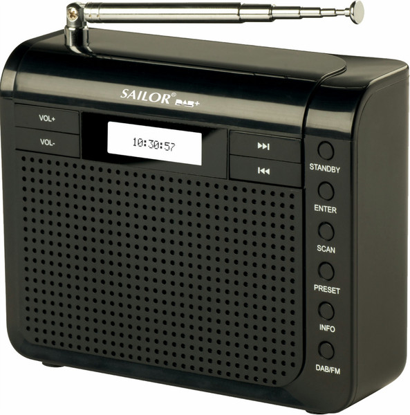 Sailor SA-372 Tragbar Digital Schwarz Radio