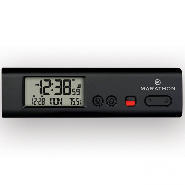 Marathon CL030045BK Digital table clock Rectangular Black table clock