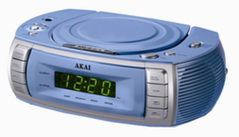 Akai Clockradio, CD-player Portable CD player Blau