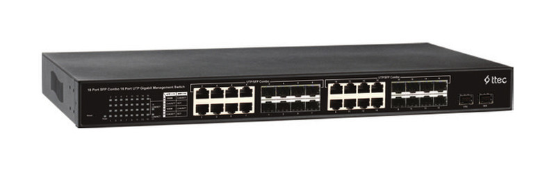 Ttec SG16C-2RW Gigabit Ethernet (10/100/1000) Black network switch