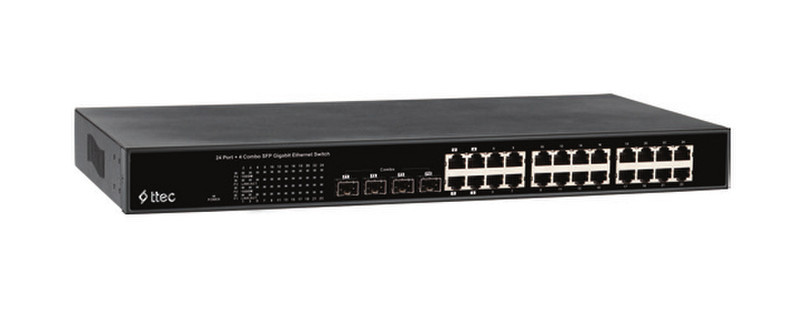 Ttec SG24-4CR Gigabit Ethernet (10/100/1000) Schwarz Netzwerk-Switch