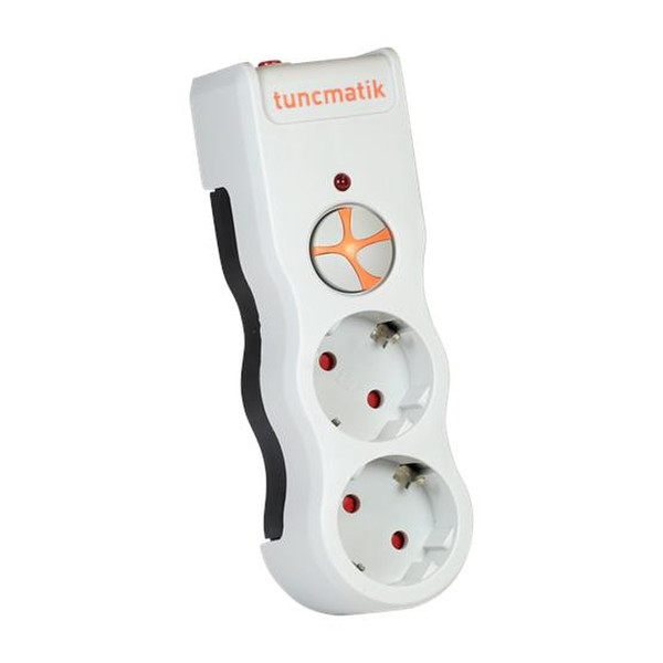 Tuncmatik Powersurge 2 2AC outlet(s) Black,White surge protector