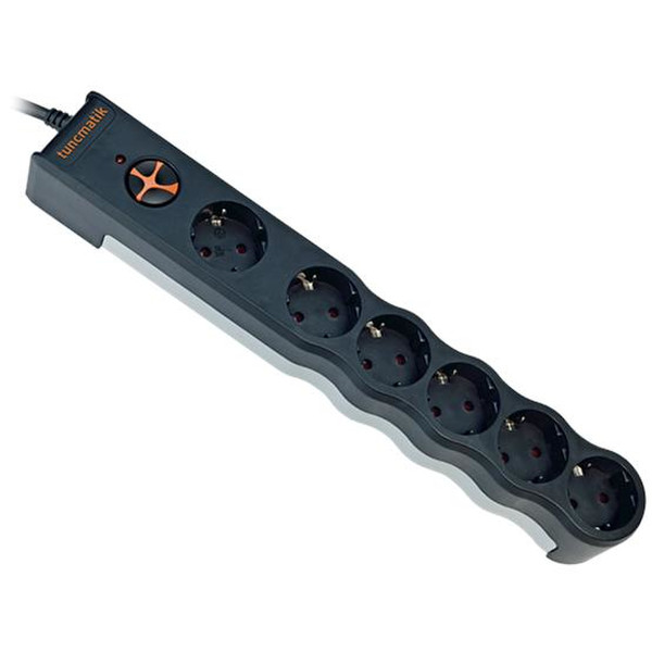 Tuncmatik Powersurge 6 6AC outlet(s) 250V 1.5m Black surge protector