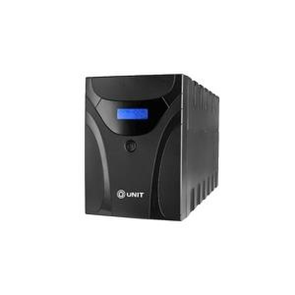 Unit Red 1000 D Line-Interactive 1200VA 7AC outlet(s) Tower Black uninterruptible power supply (UPS)