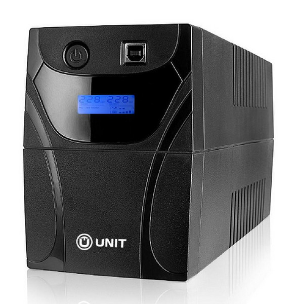 Unit UL800TB-AV Интерактивная 850ВА 4розетка(и) Tower Черный источник бесперебойного питания