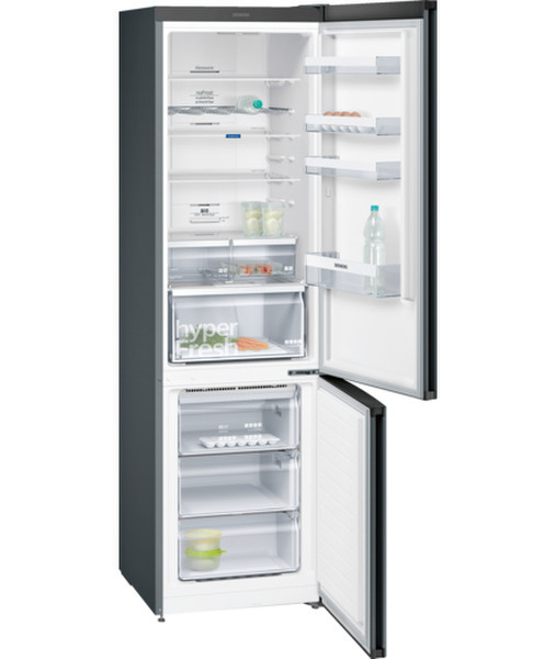 Siemens iQ300 KG39NXB35 Отдельностоящий 366л A++ Черный холодильник с морозильной камерой