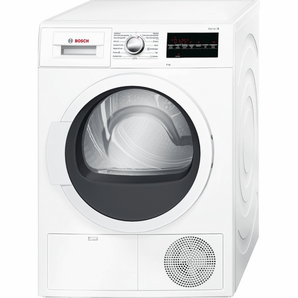 Bosch Serie 6 WTG86209EE Отдельностоящий Фронтальная загрузка 9кг B Белый сушилка для белья