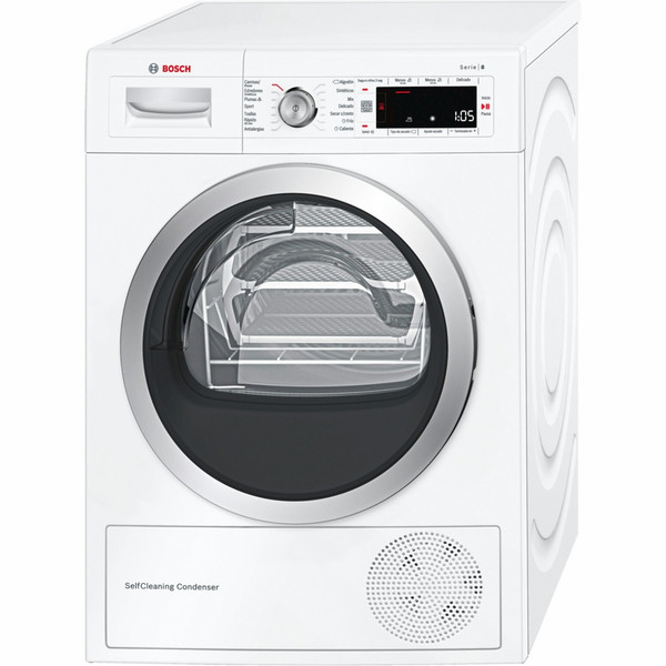 Bosch Serie 8 WTW845W0ES Отдельностоящий Фронтальная загрузка 8кг A+++ Белый сушилка для белья