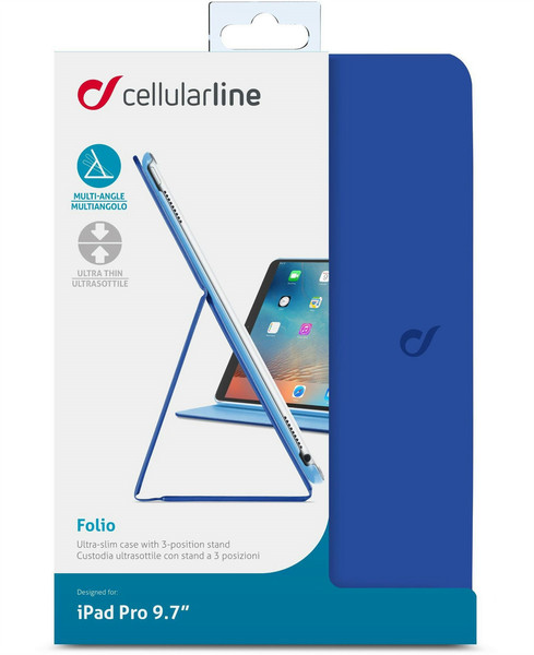 Cellularline FOLIOIPAD7B 9.7Zoll Blatt Blau Tablet-Schutzhülle