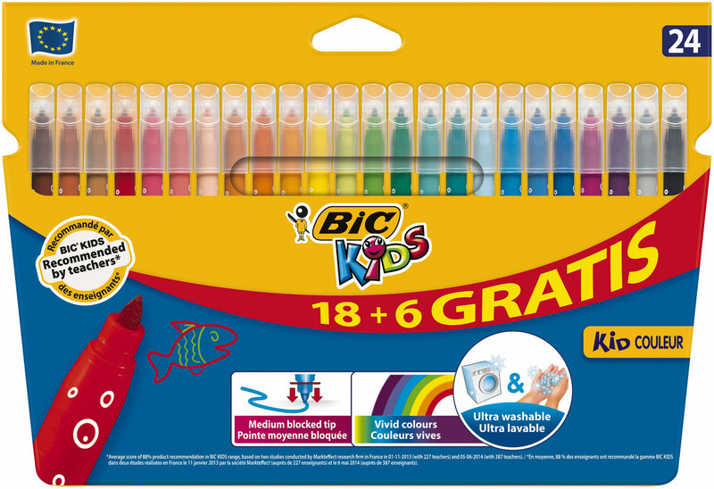 BIC 841803 Средний Разноцветный 24шт фломастер