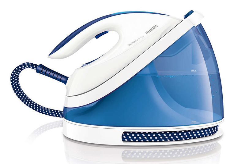 Philips PerfectCare Viva GC7031/21 Паровой утюг SteamGlide Plus soleplate 2400Вт Синий, Белый утюг