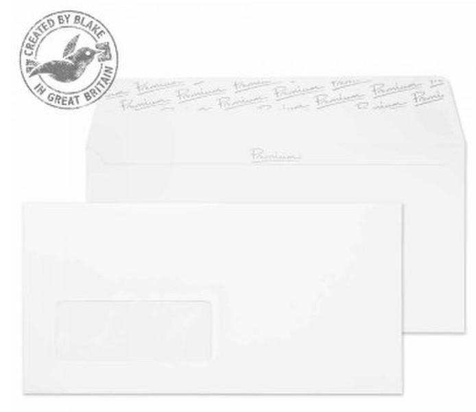 Blake Premium Business Wallet Window Peel and Seal Ice White Wove DL110x220mm 120gsm Pk25