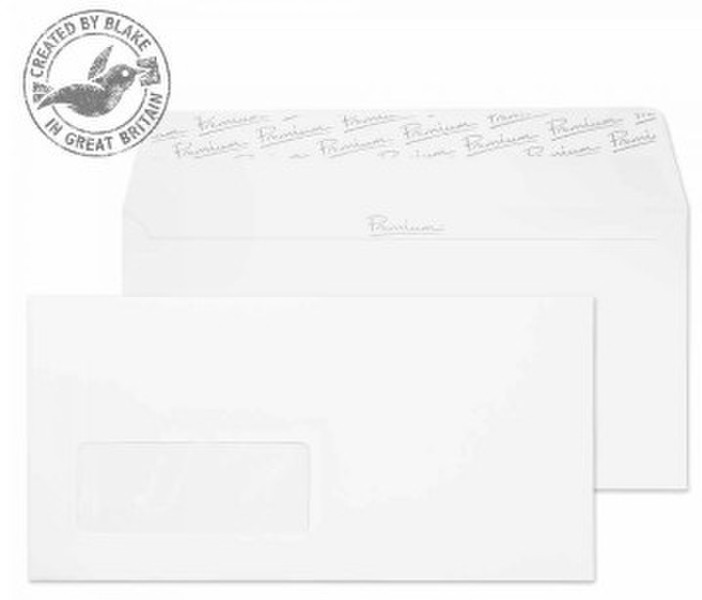 Blake Premium Business Wallet Window Peel and Seal Ice White Wove DL110x220mm 120gsm Pk50