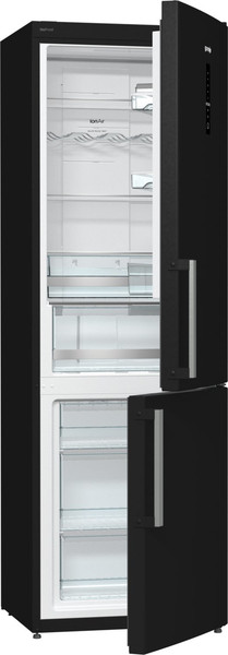 Gorenje NRK6192MBK Отдельностоящий 307л A++ Черный холодильник с морозильной камерой