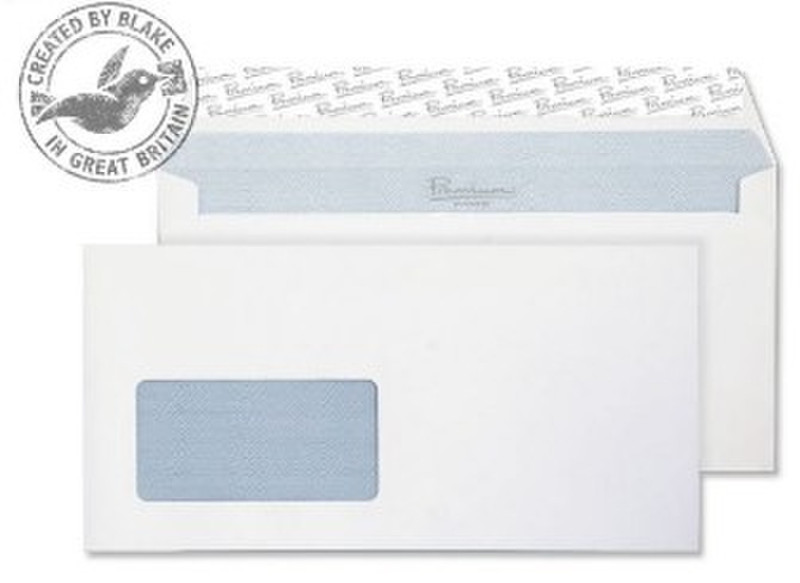 Blake Premium Office Wallet Window Peel and Seal Ultra White Wove DL+ 120gsm (Pack 500)