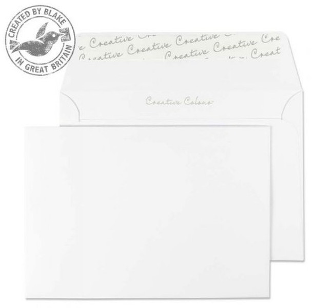 Blake Creative Colour Wallet Peel and Seal Ice White C6 114×162mm 120gsm (Pk 500)