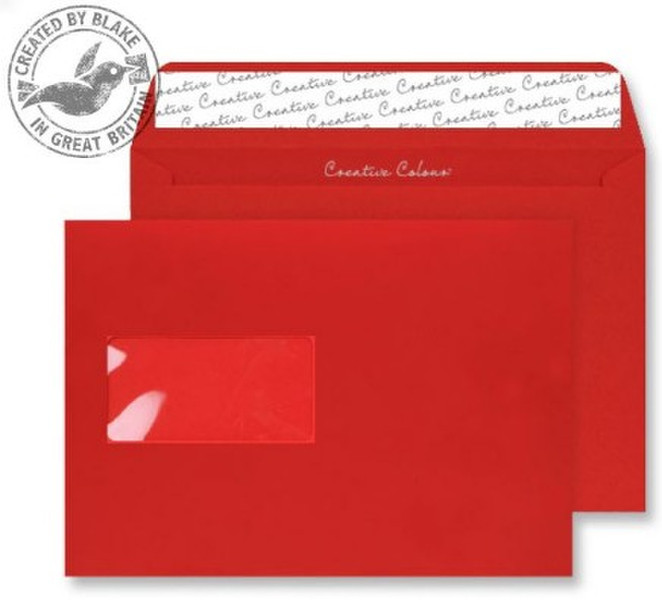 Blake Creative Colour Pillar Box Red Peel and Seal Wallet Window C5 1120gsm (Pack 500)