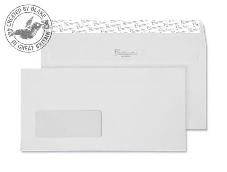 Blake Premium Business Wallet Window Peel and Seal High White Wove DL 120gsm (Pack 500)