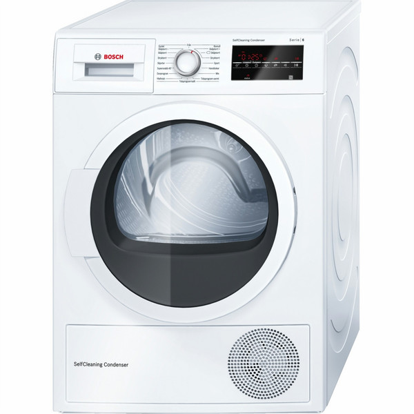 Bosch Serie 6 WTW854P8SN freestanding Front-load 8kg A++ White tumble dryer