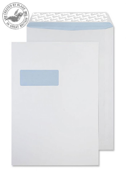 Blake Premium Office Pocket Window Peel and Seal Ultra White Wove C4 120gsm (Pack 20)