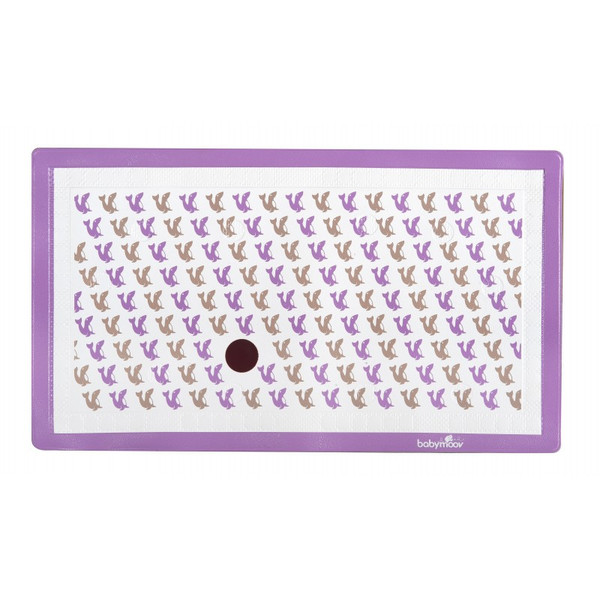 BabyMoov A020204 Non-slip bath mat Purple,White non-slip bath mat/sticker