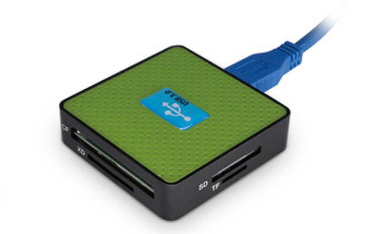 Dynamode USB3-CR-6P USB 3.0 (3.1 Gen 1) Type-A Черный, Зеленый устройство для чтения карт флэш-памяти