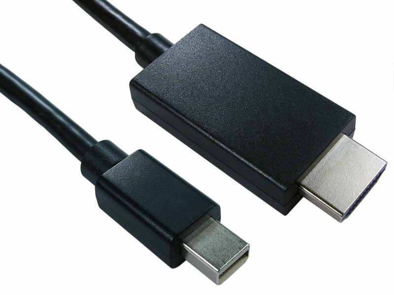 Cables Direct Mini DisplayPort - HDMI, 1m 1m Mini DisplayPort HDMI Schwarz