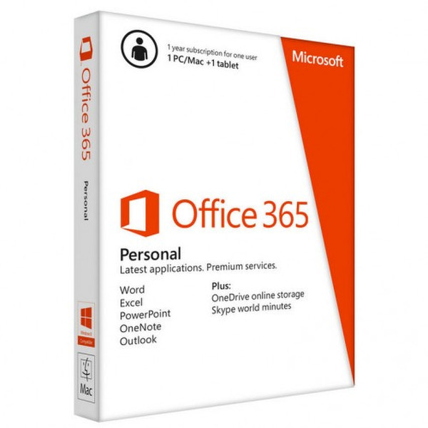Microsoft Office 365 Personal 1Benutzer 1Jahr(e)
