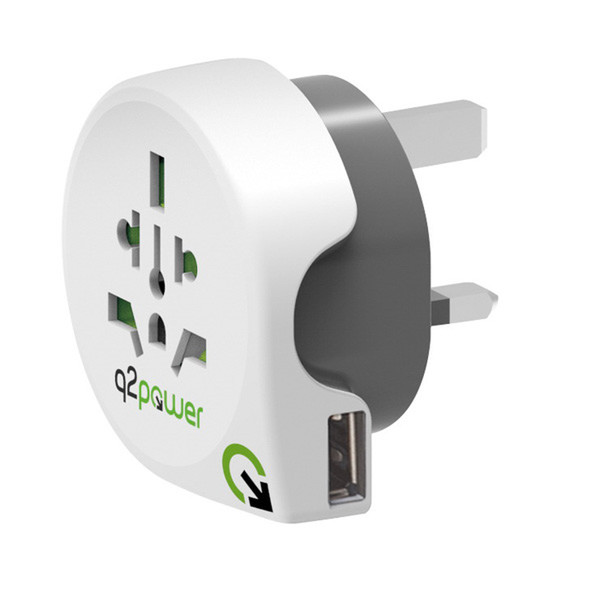 Secomp 19071577 Universal Type G (UK) White power plug adapter