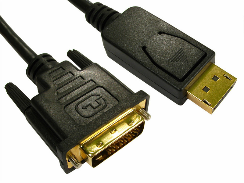 Cables Direct DisplayPort - DVI, 1m 1m DisplayPort DVI-D Schwarz