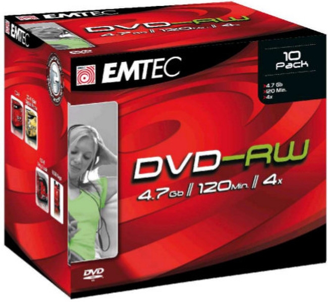 Mercodan 1023619 4.7GB DVD-RW 10pc(s) blank DVD