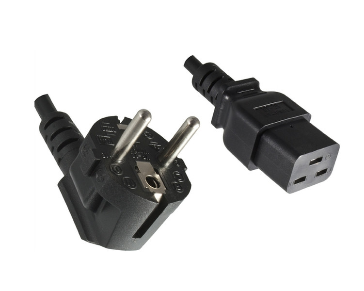 Mercodan 305337 1.8m C19 coupler Black power cable