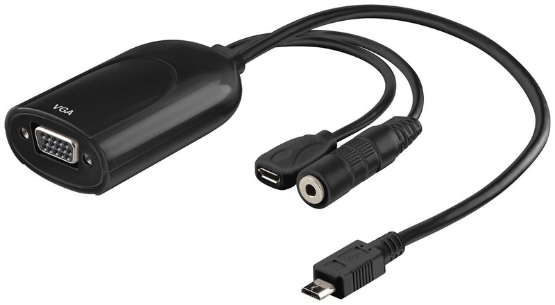 Mercodan 961003 0.2m MHL HDMI Schwarz Videokabel-Adapter