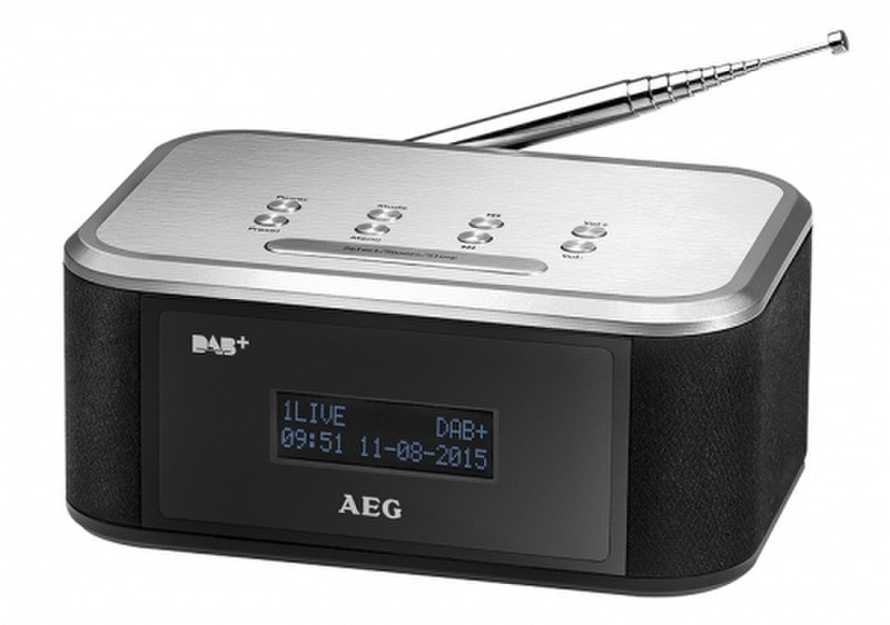 AEG MRC 4148 Часы Черный, Cеребряный радиоприемник