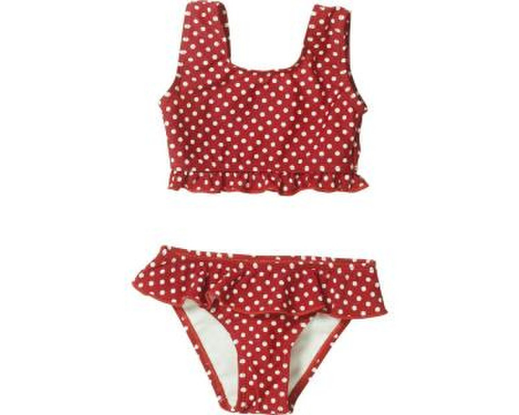 PLAYSHOES 461029_110/116 Mädchen Schwimmanzug Elastan, Polyamid Rot, Weiß Badebekleidung für Babys & Kleinkinder