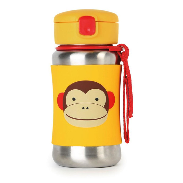 Skip Hop Zoo Stainless Steel Straw Bottle Monkey