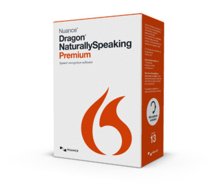 Nuance Dragon NaturallySpeaking ESN-K609G-W00-13.0 voice recognition software