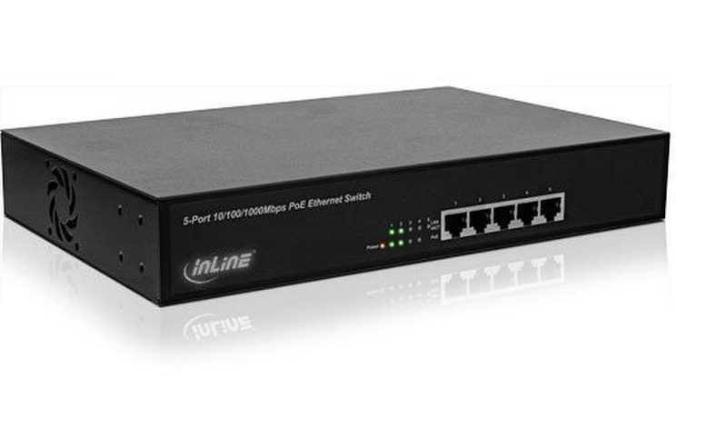 InLine Netzwerkgeräte Gigabit Ethernet (10/100/1000) Power over Ethernet (PoE) Черный
