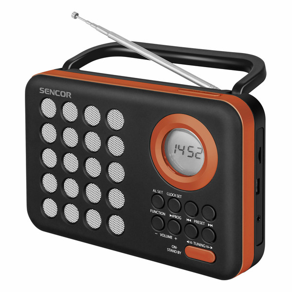 Sencor SRD 220 BOR Digital FM Radio Часы Цифровой Черный радиоприемник